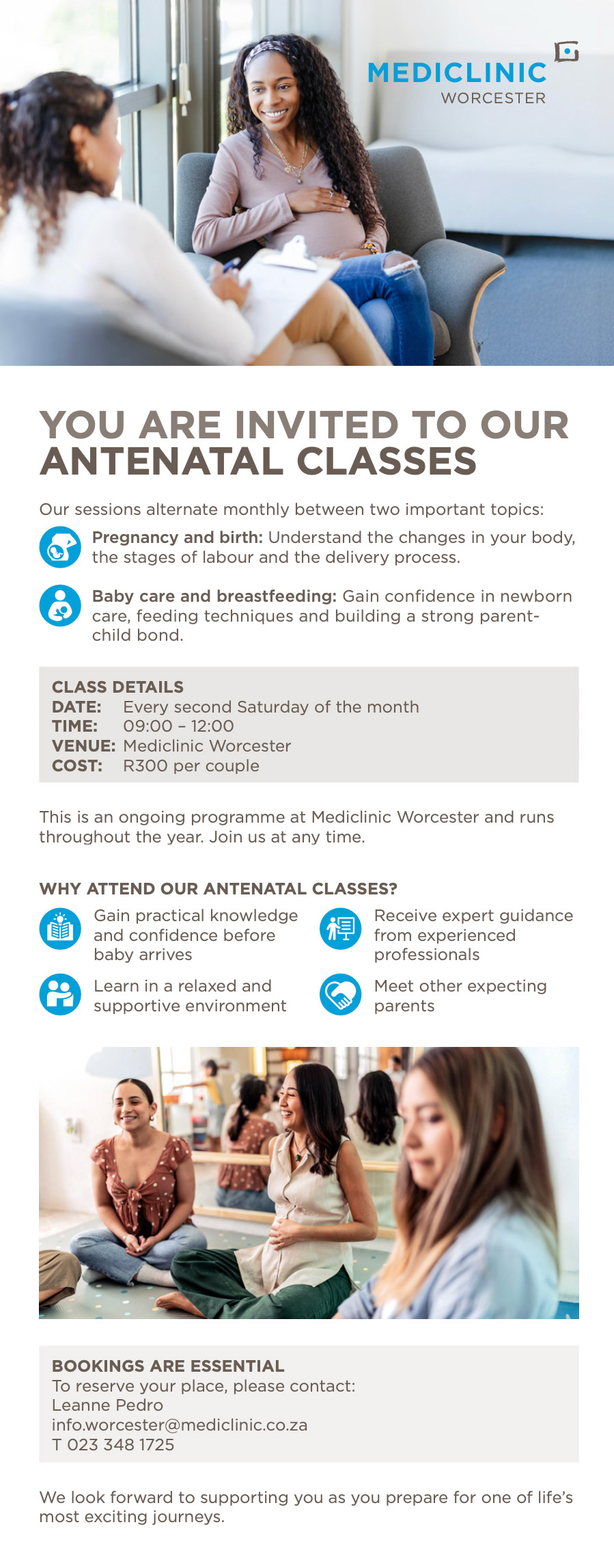 Mediclinic Worcester Antenatal Classes